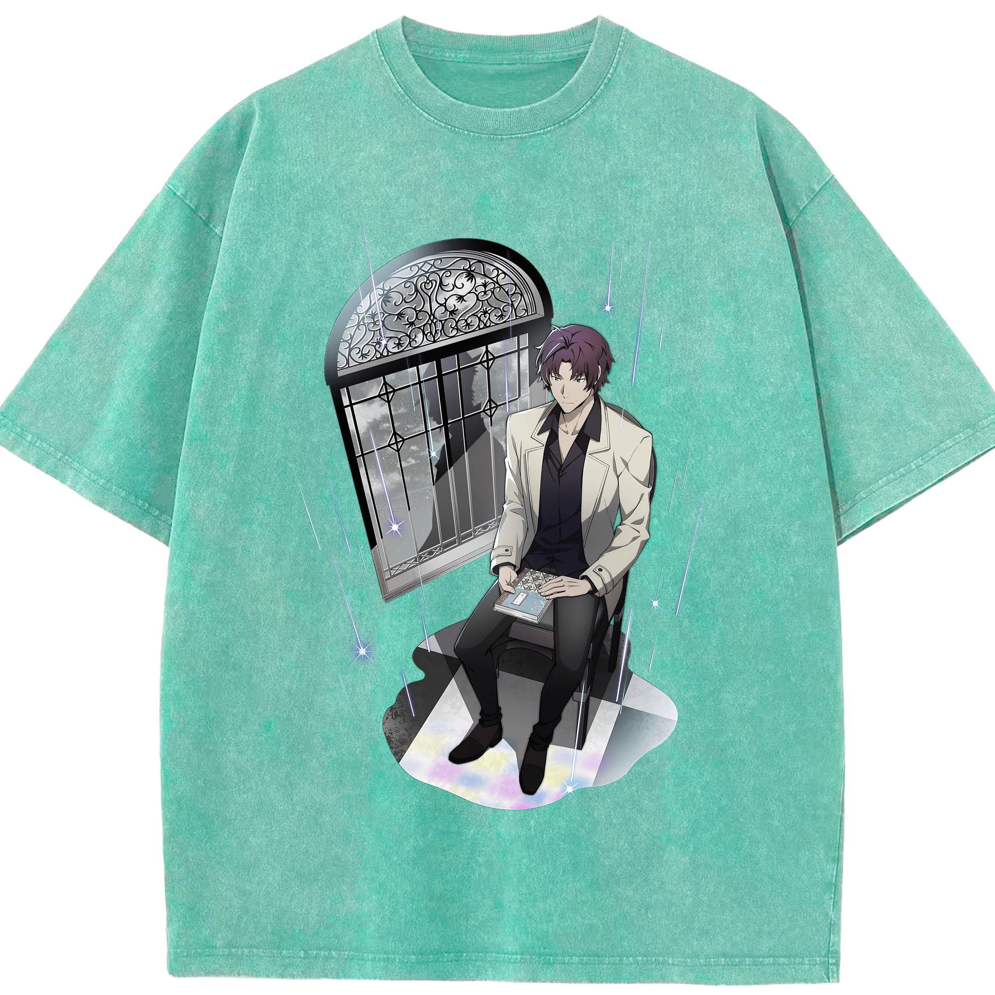 （画像用） 文豪ストレイドッグス Bungo Stray Dogs 綿100% ヴィンテージ風 半袖Tシャツ（フロントプリント）